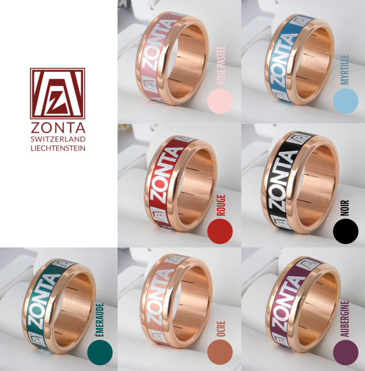 Coffret Zonta rose gold | Base extra small arrondie polie (9mm) avec un addon deux tiers en aluminium couleur à choix