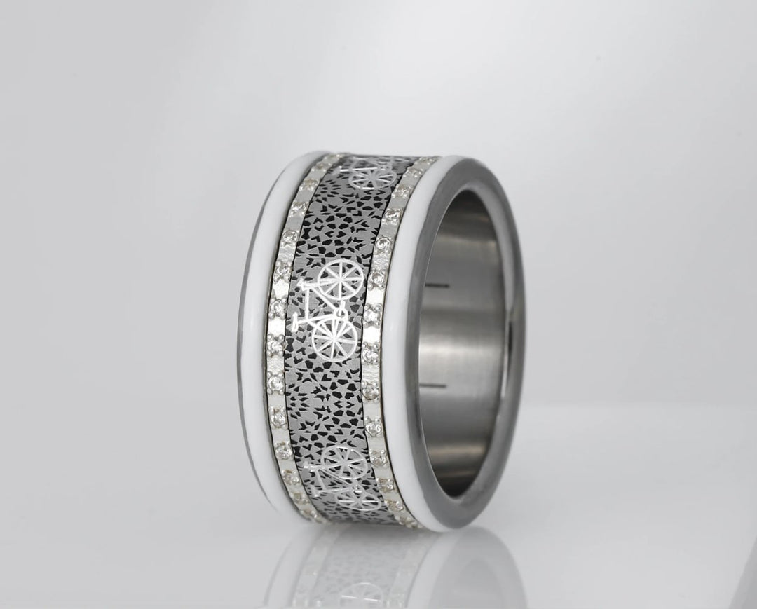 🚲Innenring (Addon oder 2/3 Addon ) "Orbe im Lauf" aus Aluminium für den auswechselbaren mood Ringe 🚲