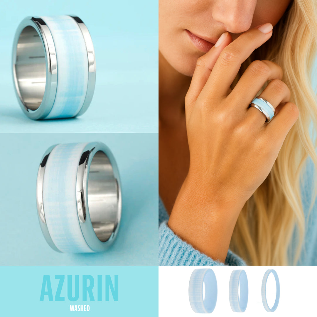 Addon opaque sablé washed "AZURIN"