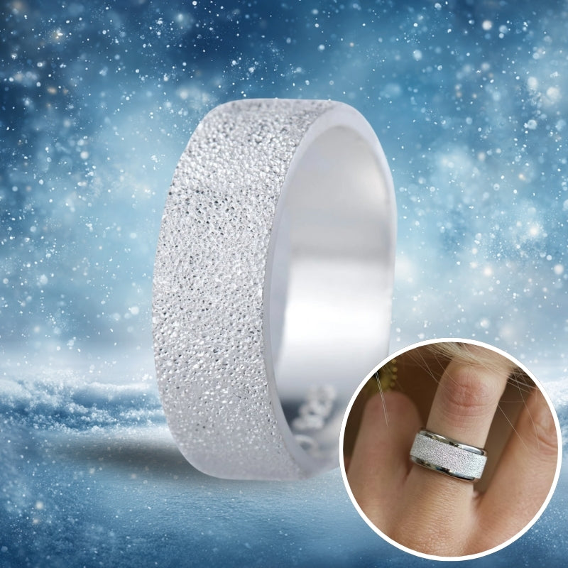 Innenring (Addon) aus 925 Silber "Ewiger Schnee" für auswechselbaren mood Ring – 20 Jahre Special