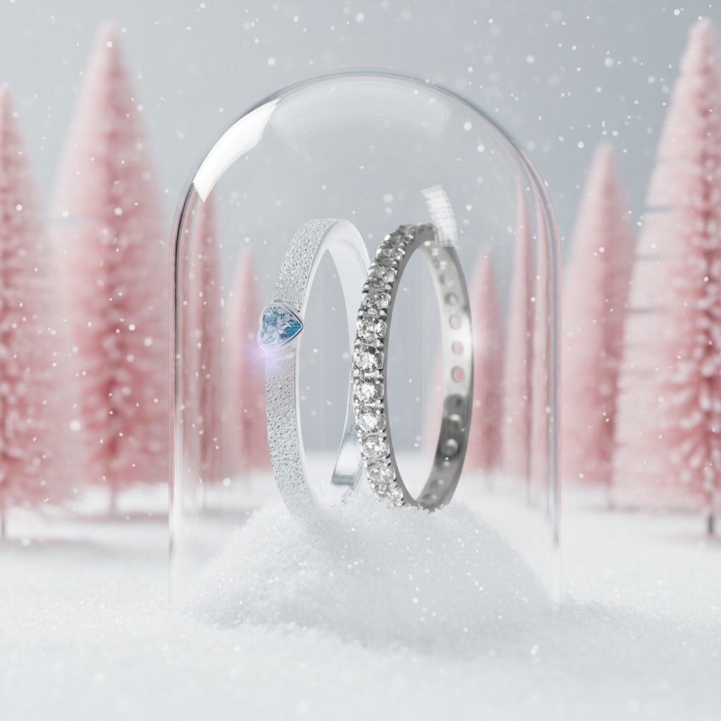 Pack Aura authentique & open heart bleu (anneaux medium pour bague mood)