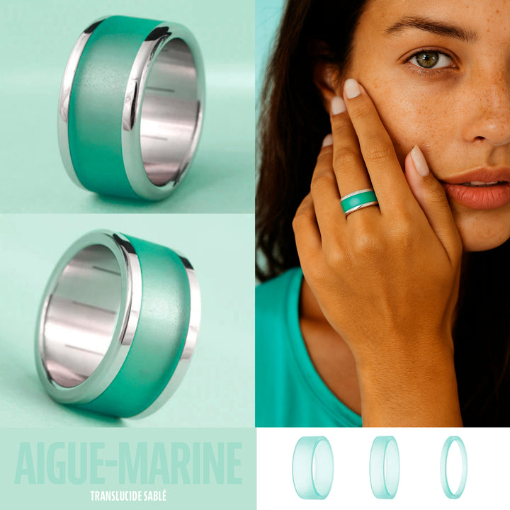 Addon translucide sablé "AIGUE-MARINE"
