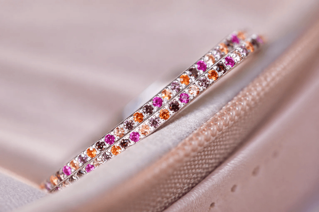 🍁 Pack de 2 Minis Aura Éclat d'Automne 🍁 minis en argent avec zircons aux couleurs automnales « Éclat d'Automne » à combiner avec les bagues interchangeables mood