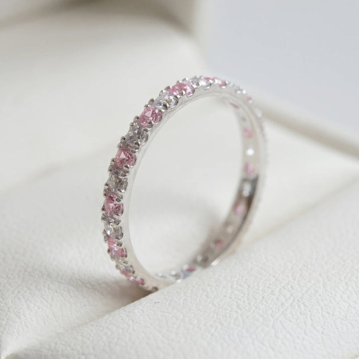 Anneau (medium) "Aura Vichy Sunset" en argent pour bague mood interchangeable