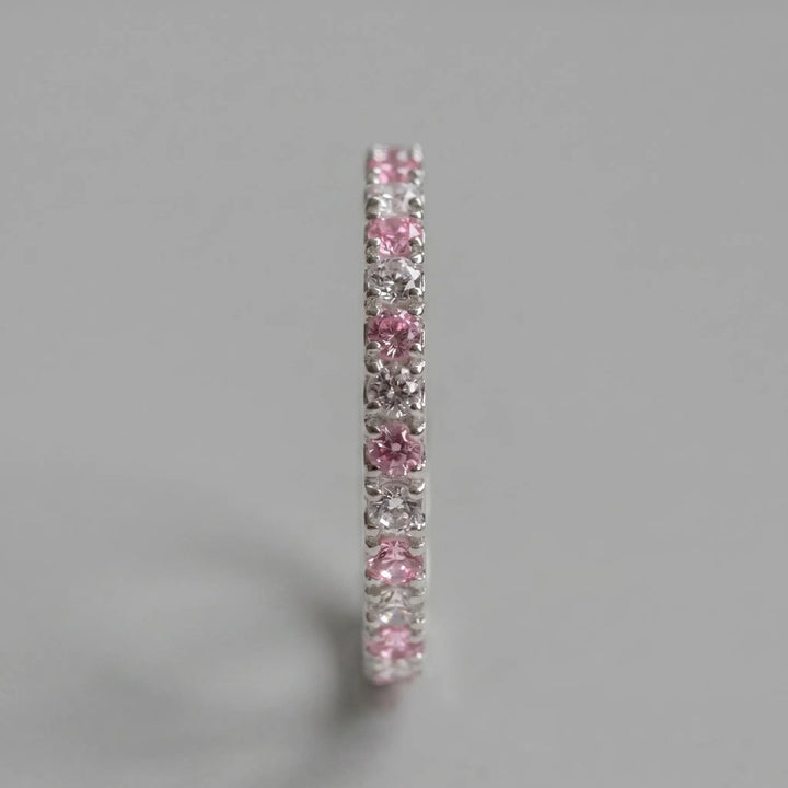 Anneau (medium) "Aura Vichy Sunset" en argent pour bague mood interchangeable