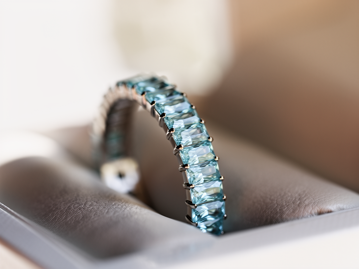 Spécial Blue Monday 🩵 Précommande : 💍 Anneau (addon deux tiers) "Auraline Céleste" en argent 925 serti de zircons