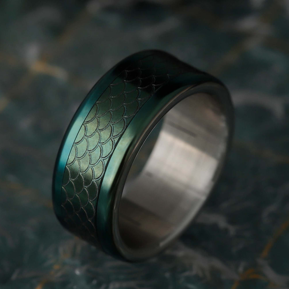 bague-mood-interchangeable-anneau-2/3-acier-emeraude