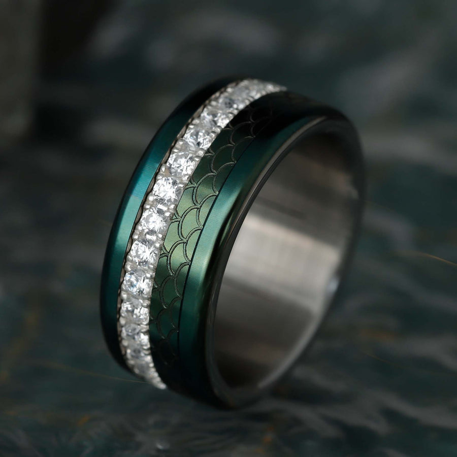 bague-mood-interchangeable-anneau-medium-acier-emeraude