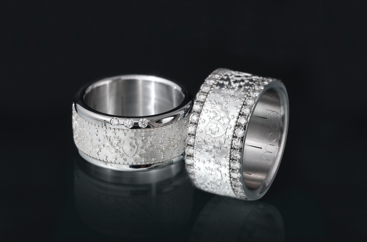 bague argent mood piece de monnaie suisse helvetia