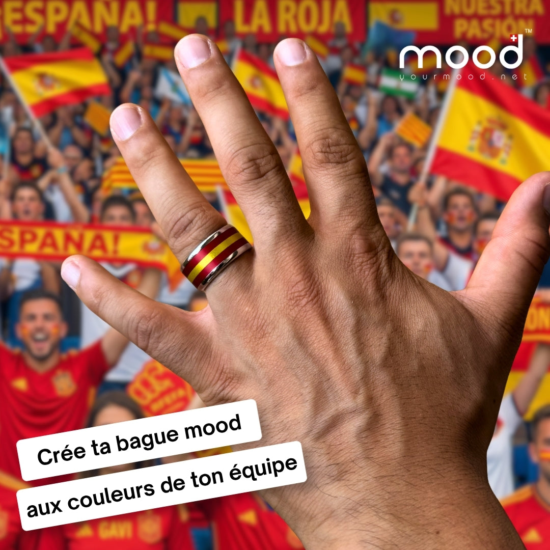 Bague interchangeable mood – Crée le drapeau de ton équipe de football préférée
