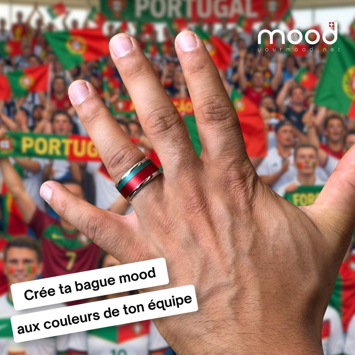 Bague interchangeable mood – Crée le drapeau de ton équipe de football préférée
