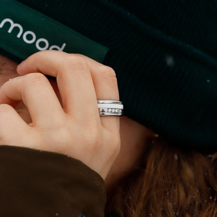 bague diamant mood avec couleur interchangeable de luxe pour femme