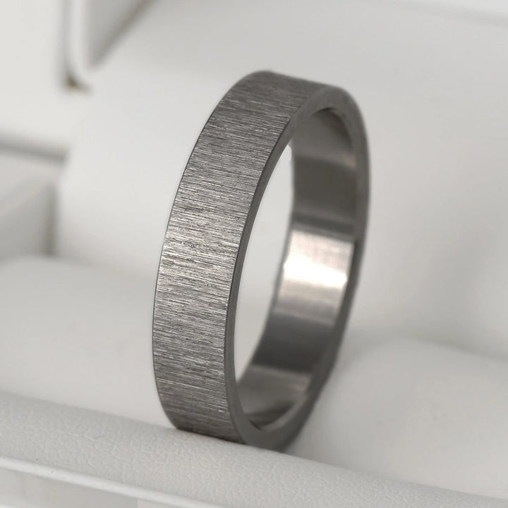 Innenring (2/3 Addon) aus anthrazitfarbenem geknittertem Edelstahl für den auswechselbaren moor Ringe