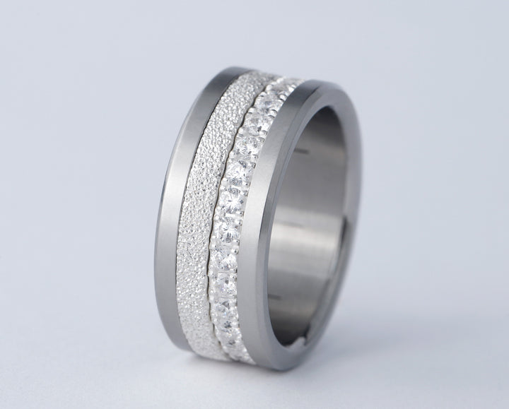 bague mood en argent avec diamant zircon aura authentique 12