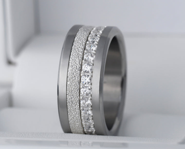 bague mood en argent avec diamant zircon aura authentique 14