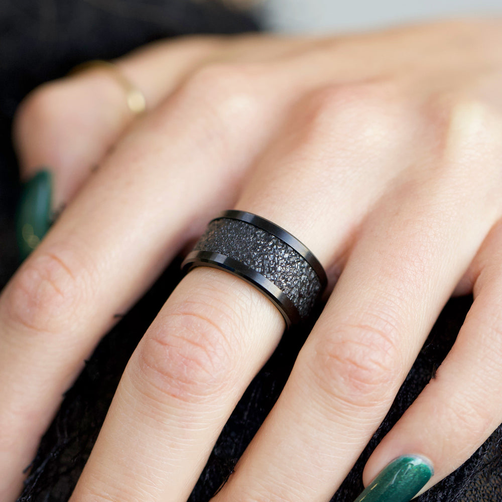 bague mood interchangeable en acier noir black rock black friday 2