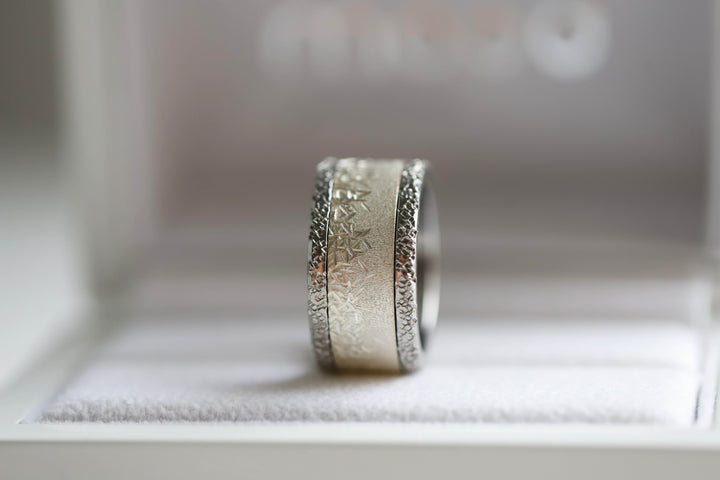 Base "Rock" en acier inoxydable pour bague mood interchangeable, Edition collector numérotée de 1 à 100