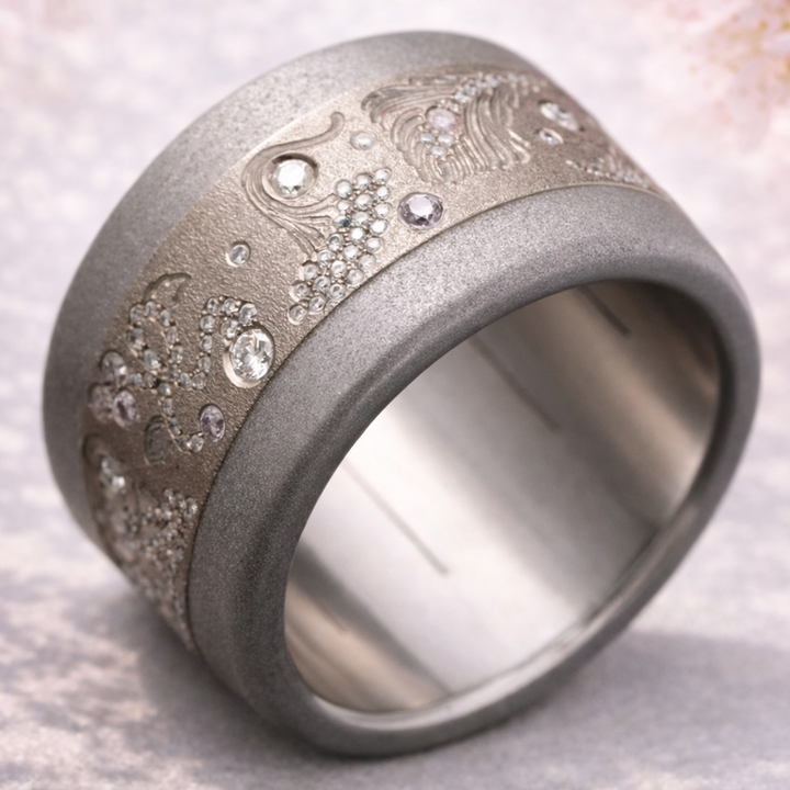 Base large sablée arrondie en acier inoxydable (13mm)