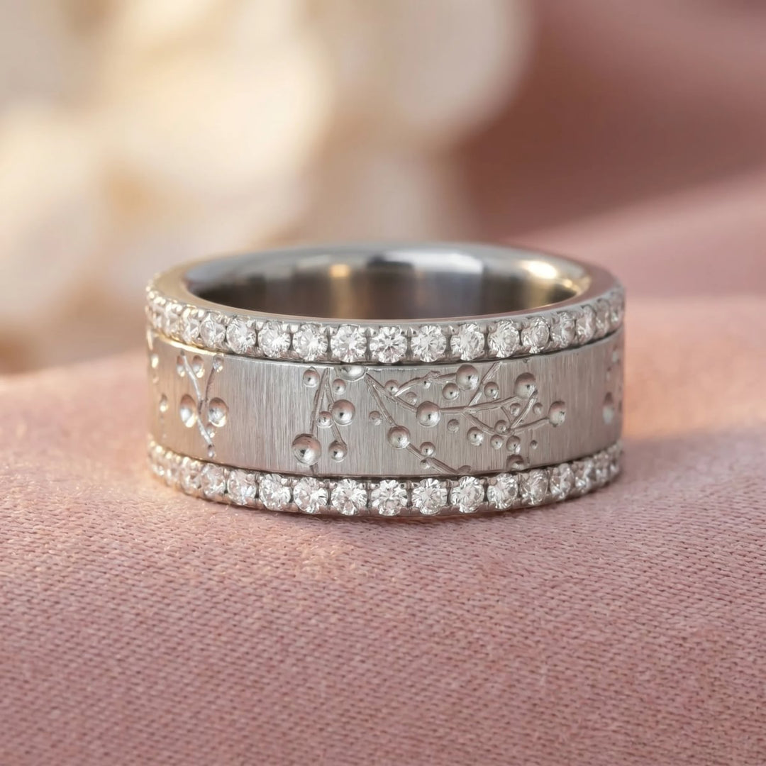Base XS entièrement sertie de diamants blancs 1.9mm
