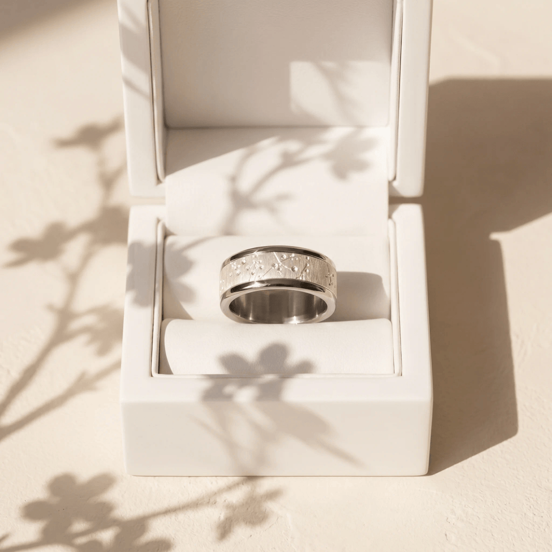 Anneau (deux tiers) "Blossom " en argent froissé pour bague mood interchangeable
