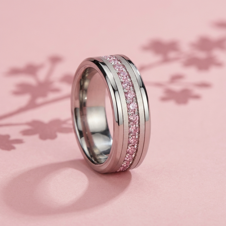 Bague "Rosée de Printemps" – Argent 925 & Zircons Interchangeable