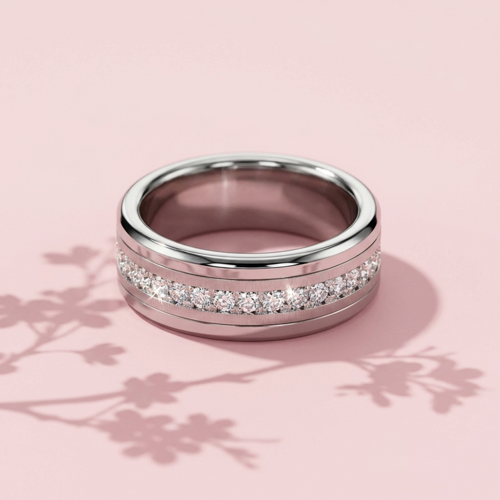 Bague "Rosée de Printemps" – Argent 925 & Zircons Interchangeable