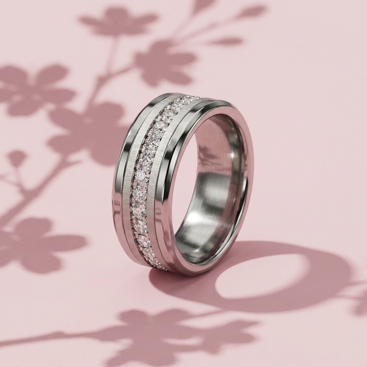 Bague "Rosée de Printemps" – Argent 925 & Zircons Interchangeable