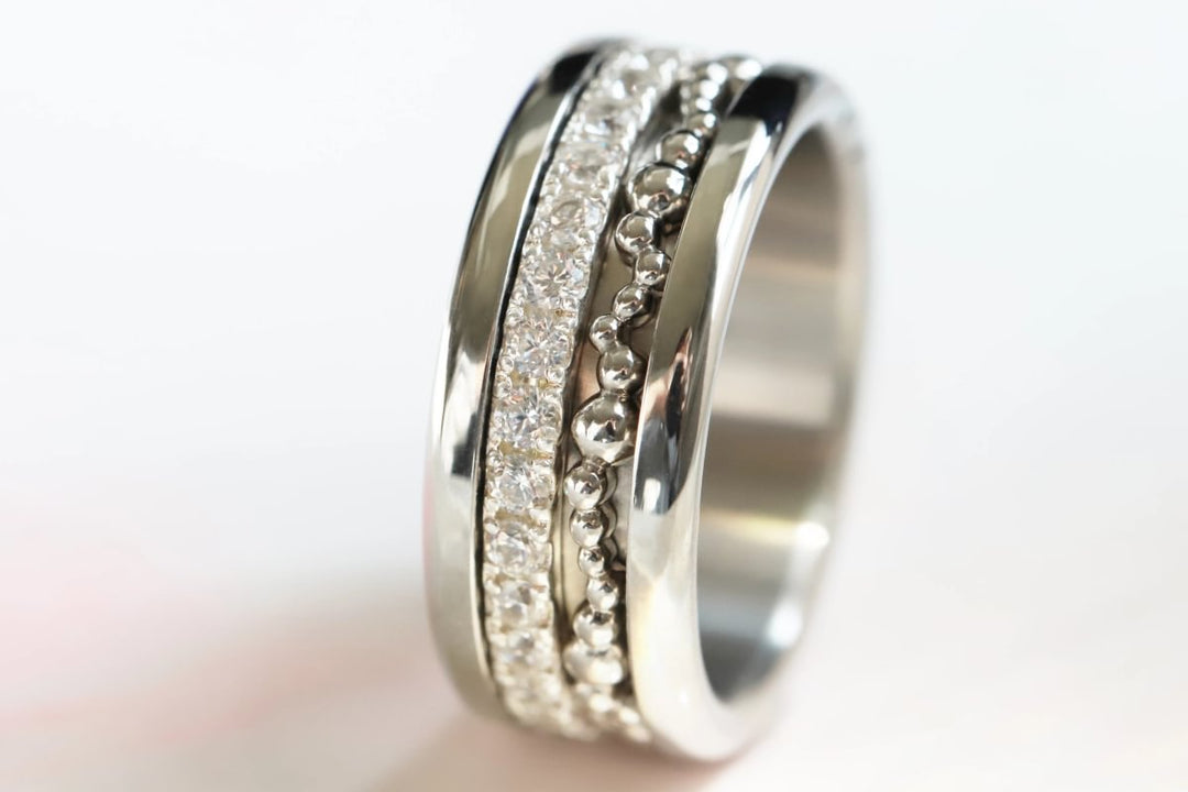Anneau (medium) "Bulla Bubba" en argent poli pour bague mood interchangeable