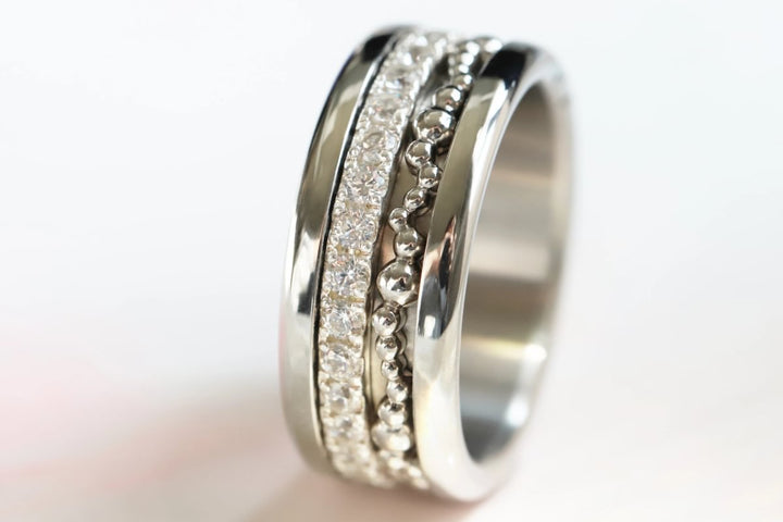 Anneau (medium) "Bulla Bubba" en argent poli pour bague mood interchangeable