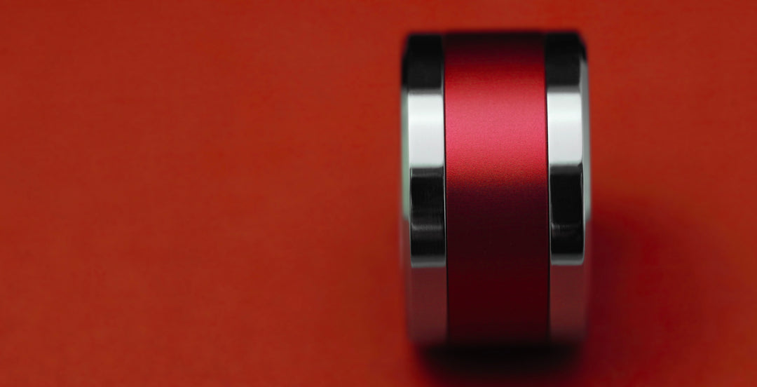 ❤️ Anneau (addon) aluminium rouge pour bague mood interchangeable