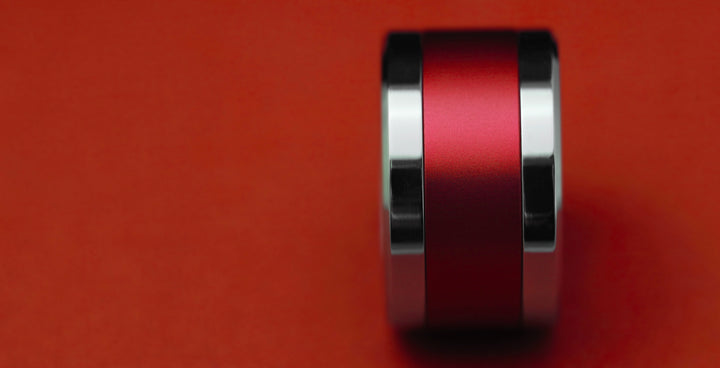 ❤️ Anneau (addon) aluminium rouge pour bague mood interchangeable
