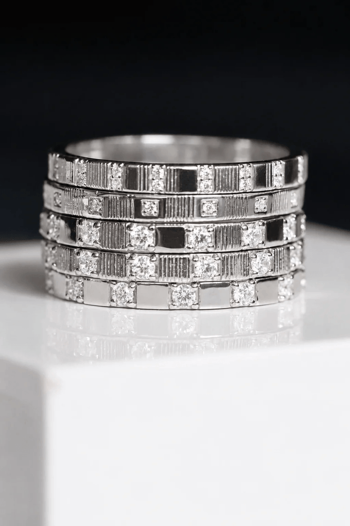 Medium argent serti Axis – Carré d'argent