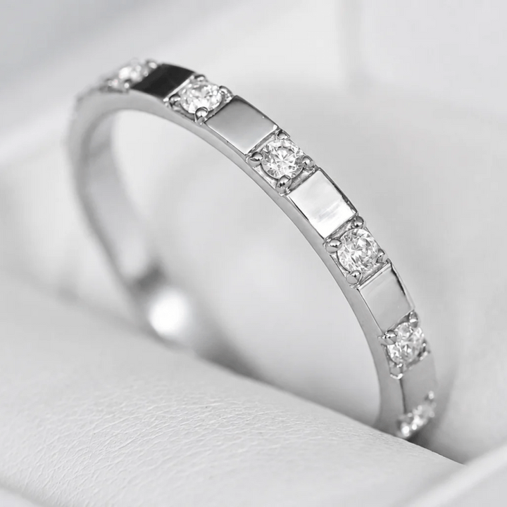 Medium argent serti Axis – Carré d'argent