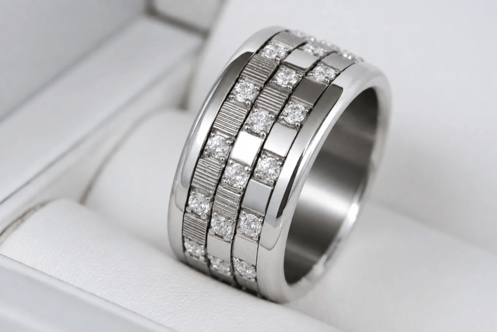 Medium argent serti Harmonie – Carré d'argent