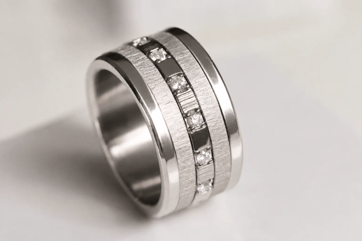 Medium argent serti Harmonie – Carré d'argent