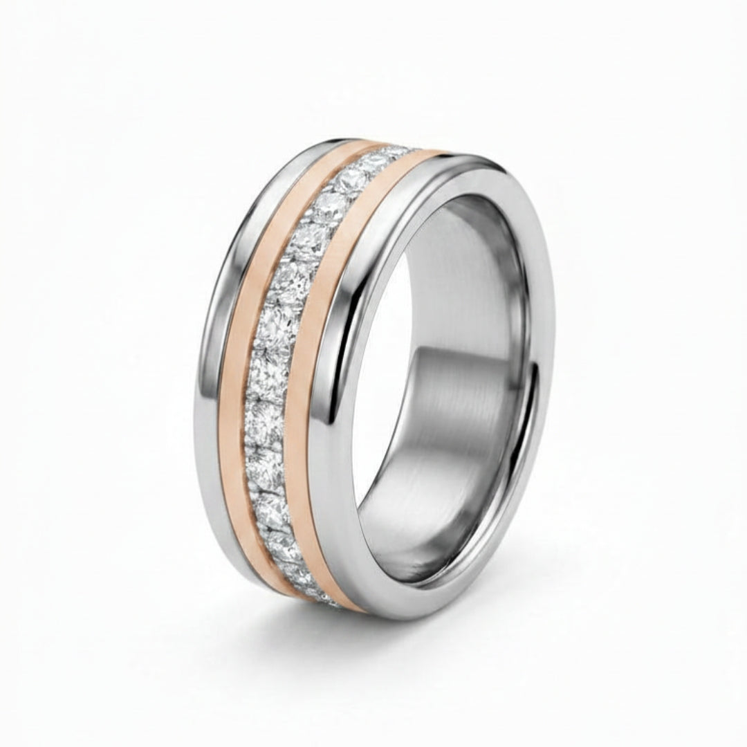 Bague mood "Chromaline" avec anneaux interchangeables - Set complet