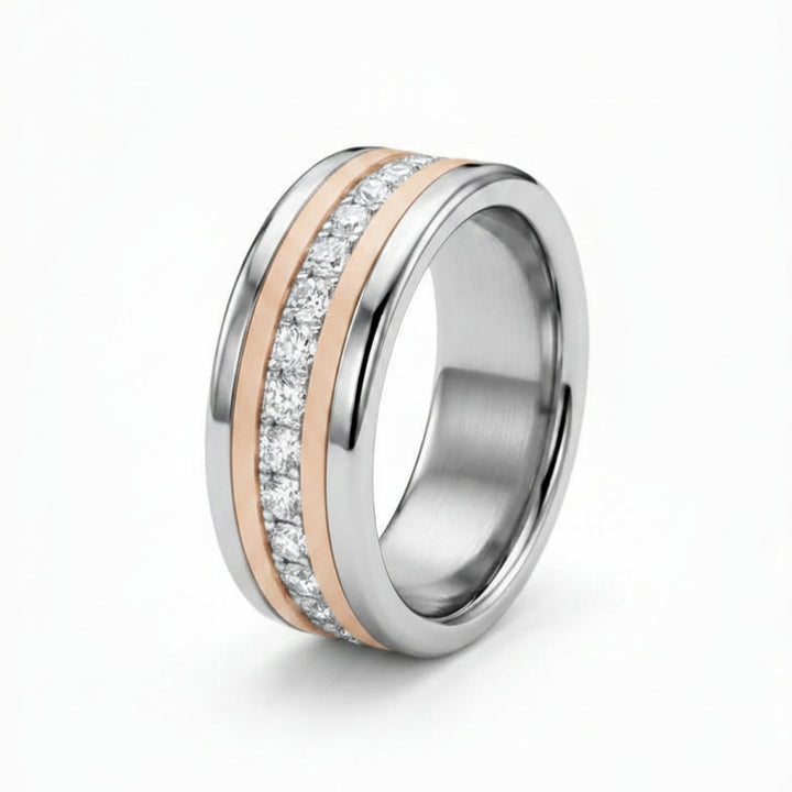 Bague mood "Chromaline" avec anneaux interchangeables - Set complet