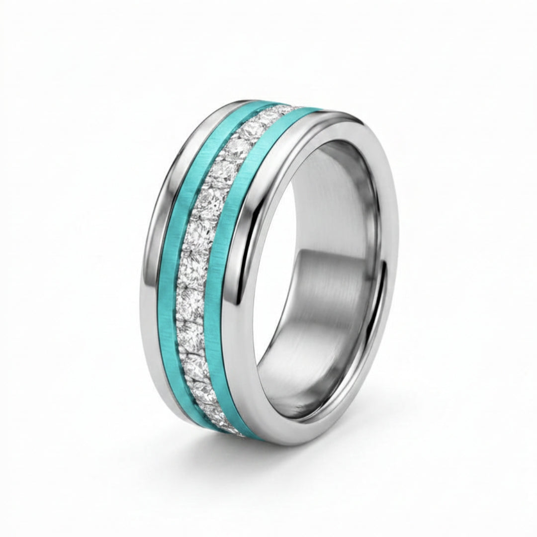 Bague mood "Chromaline" avec anneaux interchangeables - Set complet