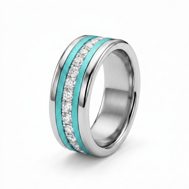 Bague mood "Chromaline" avec anneaux interchangeables - Set complet