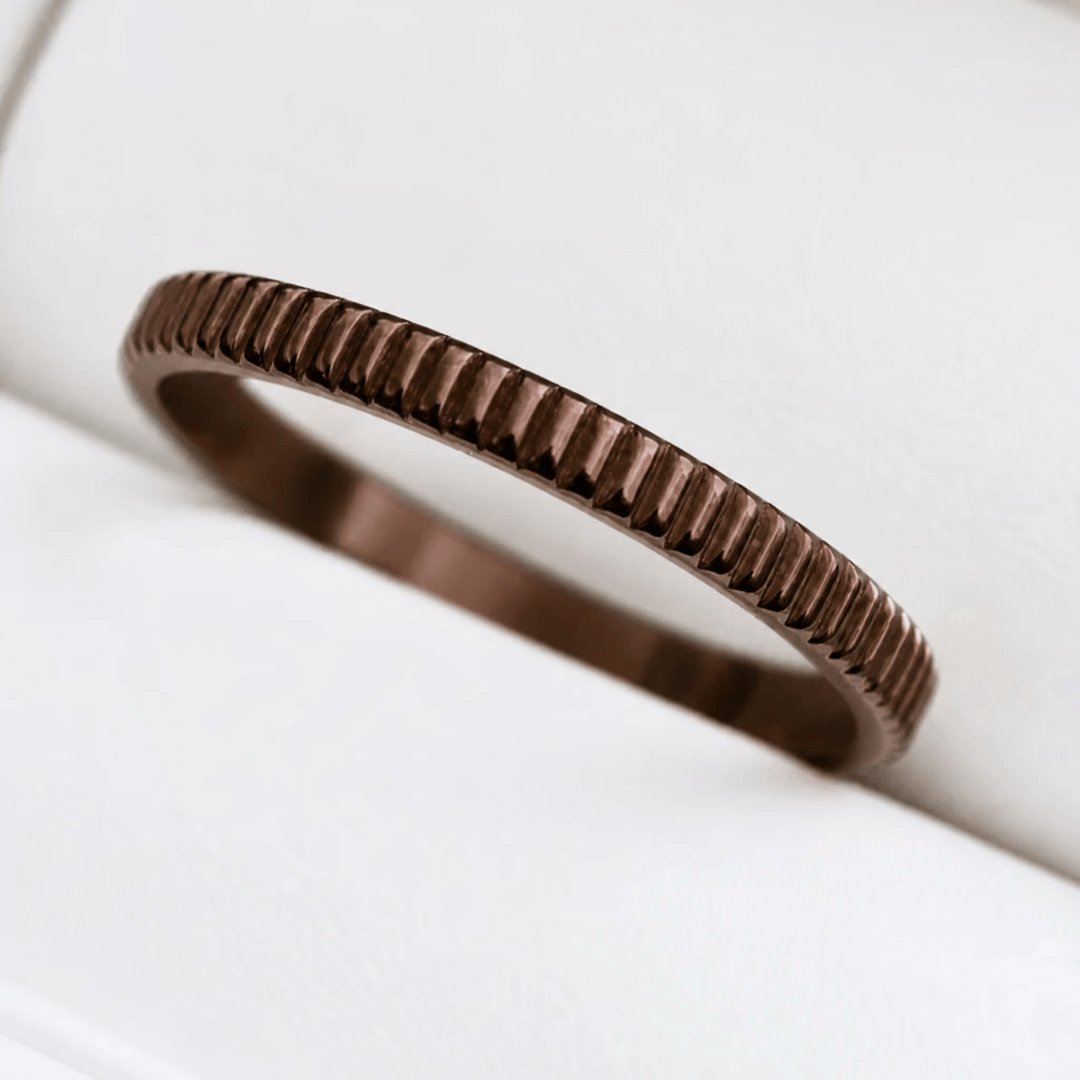 Anneau (medium) "🥥Coco - Kauri" en argent pour bague mood interchangeable