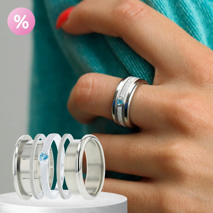 Open Heart mood Ring aus 925er Silber mit funkelndem Zirkonia Herz – auf 150 Exemplare limitiert