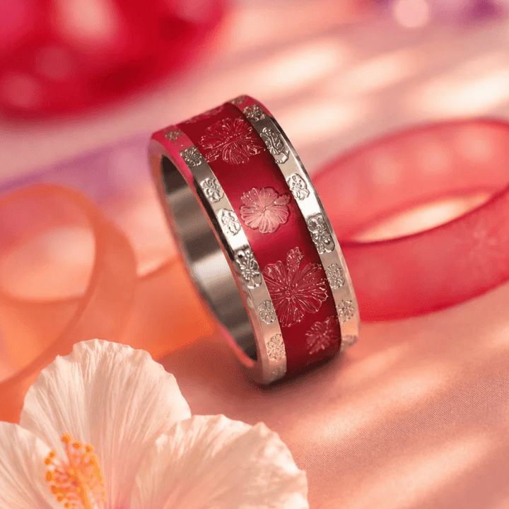 Set "Kauai" engraved with a hibiscus | Aloha