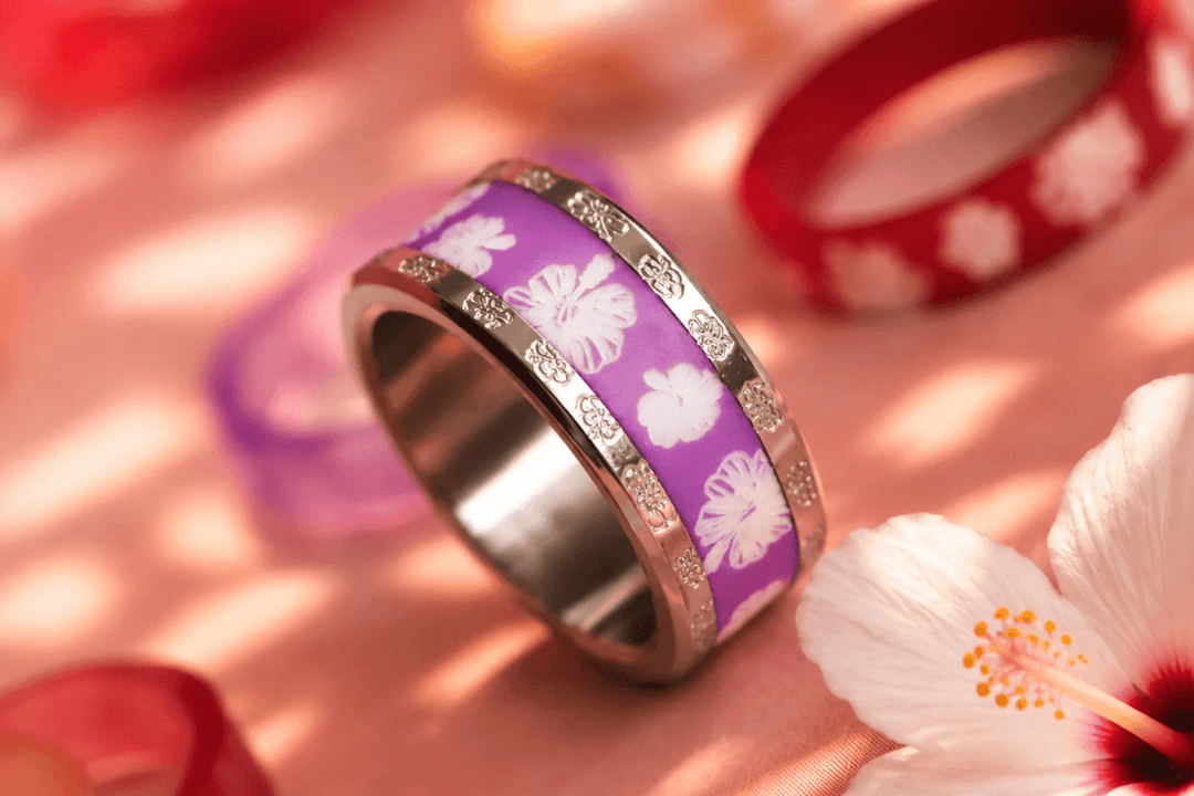 Set "Maui" Hibiskus graviert | Aloha