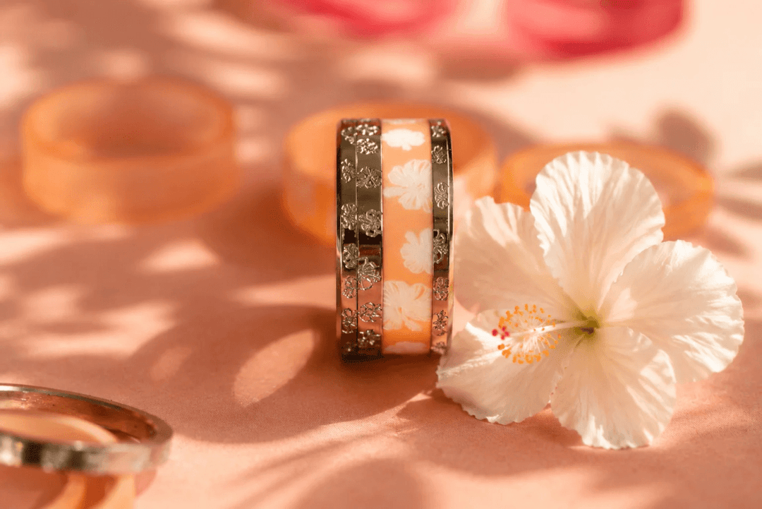 Coffret "Hilo" gravé hibiscus | Aloha