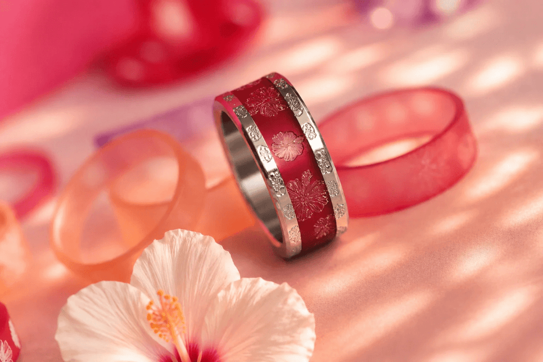 Coffret "Tiaré" gravé hibiscus | Aloha