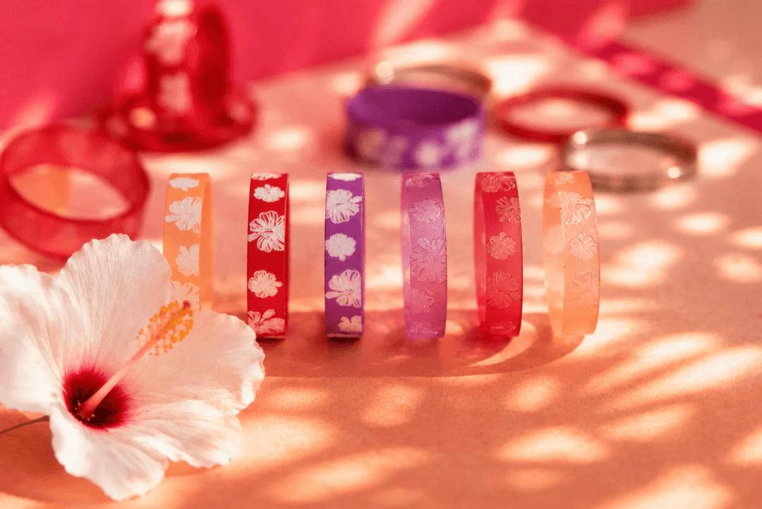 Set "Kauai" engraved with a hibiscus | Aloha