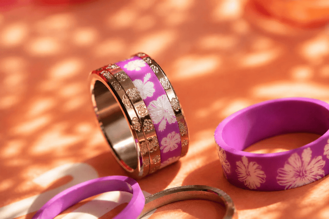 Coffret "Oahu" gravé hibiscus | Aloha
