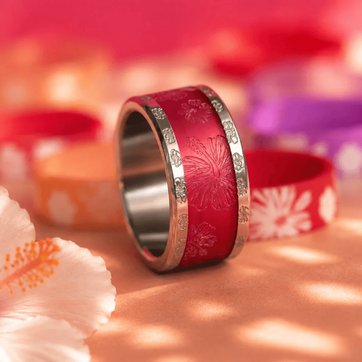 Coffret "Coralia" gravé hibiscus | Aloha