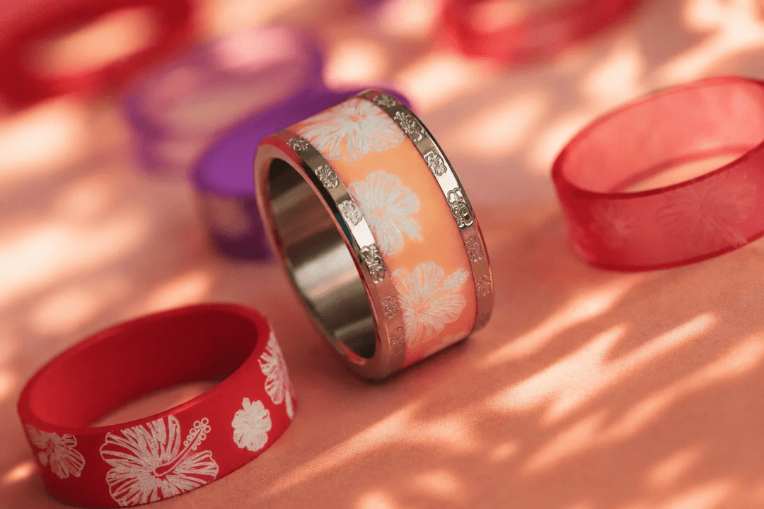 Coffret "Coralia" gravé hibiscus | Aloha