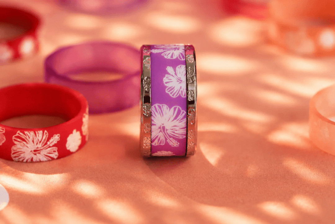 Coffret "Coralia" gravé hibiscus | Aloha